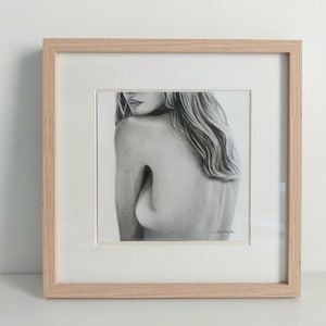 Woman back pencil drawing,Sexy woman pencil drawing,Original pencil drawing,Sensual girl pencil sketch,art of woman back,Woman fine artwork