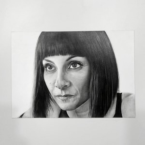 Zulema Zahir portrait,Vis à Vis wall art,Najwa Nimri freehand drawing,Najwa Nimri original drawing,Zulema Vis à Vis wall decor,Najwa artwork