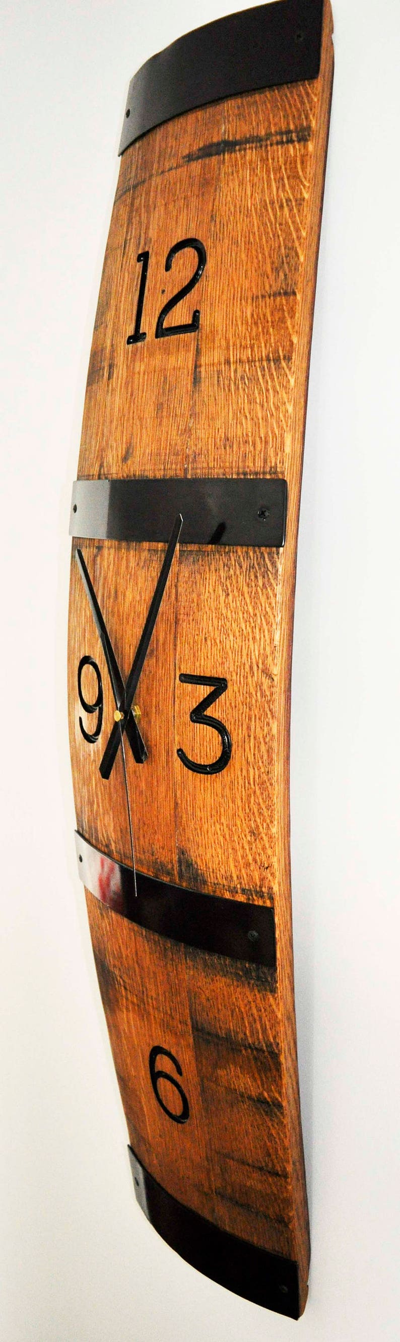 Barrel Stave Wall Clock. Made from retired oak wine barrel Etsy