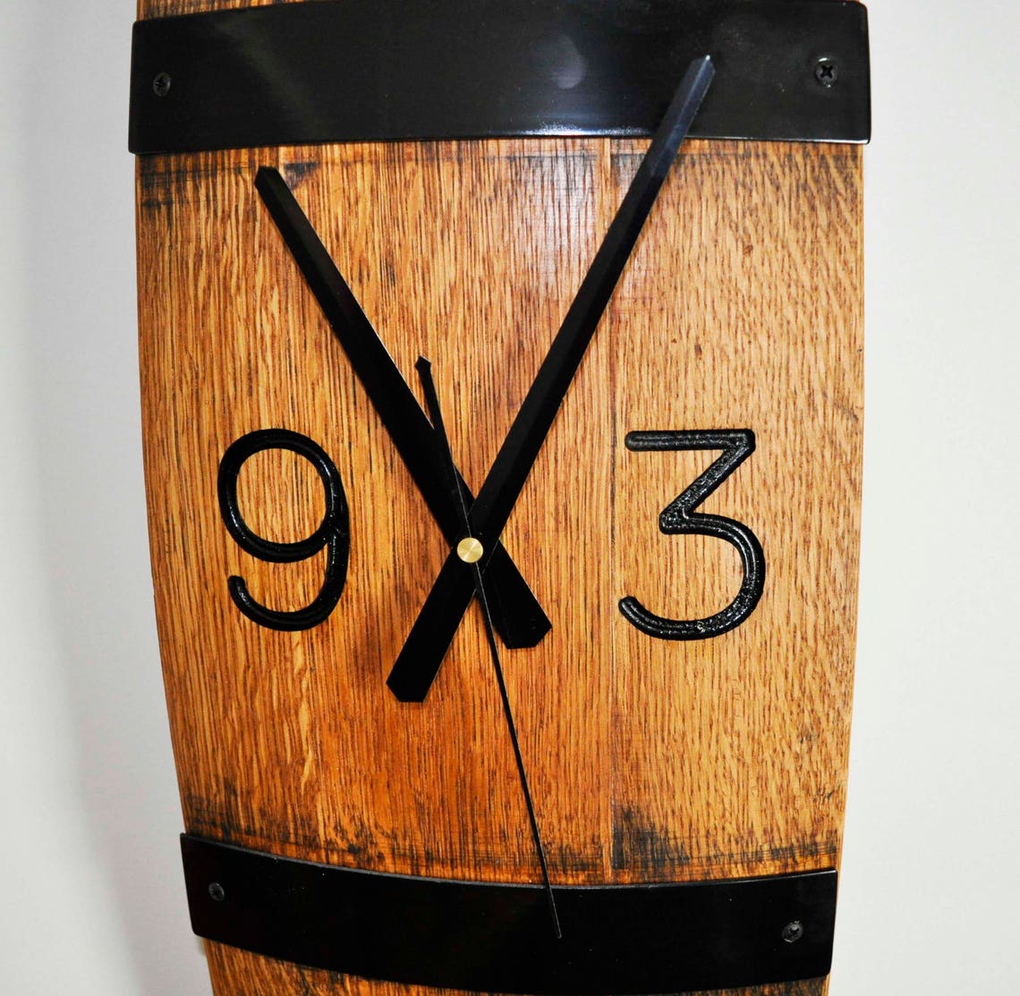 Barrel Stave Wall Clock. Made from retired oak wine barrel Etsy