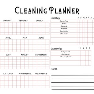 Editable Cleaning Schedule/Planner