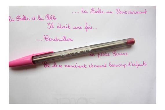 pink ball pen mark
