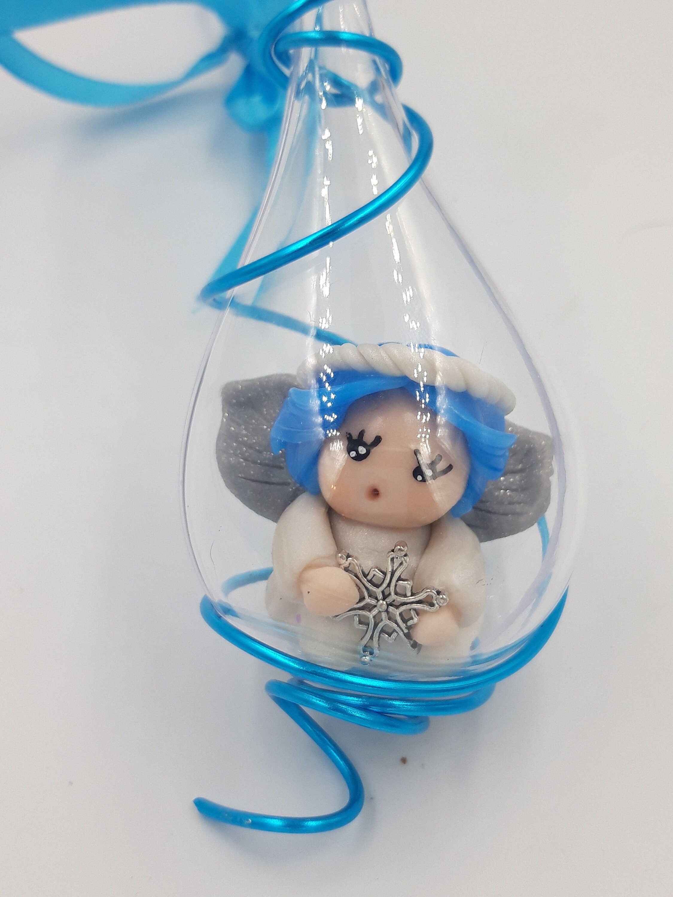 Figurine Ange Bleu Du Ciel à Suspendre Dans Goutte Suspendue - Décoration Féerique Chambre Enfant-Dé