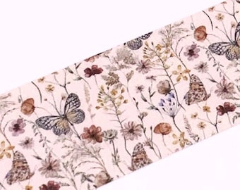 KLEBEBAND, Country Washi Tape, Schmetterlinge, Wildblumen, Wildblumen, Scrapbooking, Bullet Journal