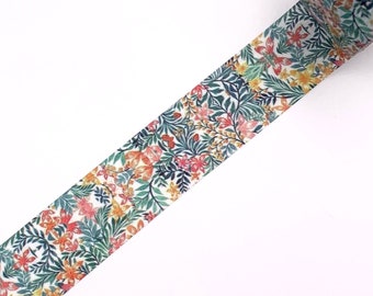 MASKING TAPE - Motifs petites fleurs et feuilles tropicales - washi tape masking tape - Bullet Journal bujo - Scrapbooking thème astral