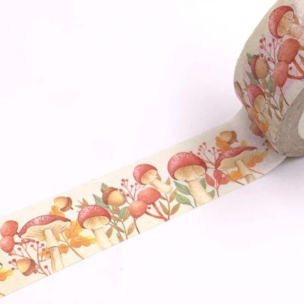 MASKING TAPE Champignons, Washi tape fantaisie, Scrapbooking