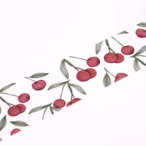 MASKING TAPE Cerises, Fruits d'été, Washi tape fantaisie thème gourmand, Scrapbooking, Bullet Journal image 1