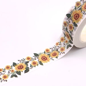 MASKING TAPE Sonnenblumen, Ausgefallenes Washi Tape, Scrapbooking Bild 1