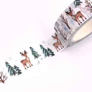 MASKING TAPE Cerf de la forêt, Washi tape fantaisie, Scrapbooking image 1