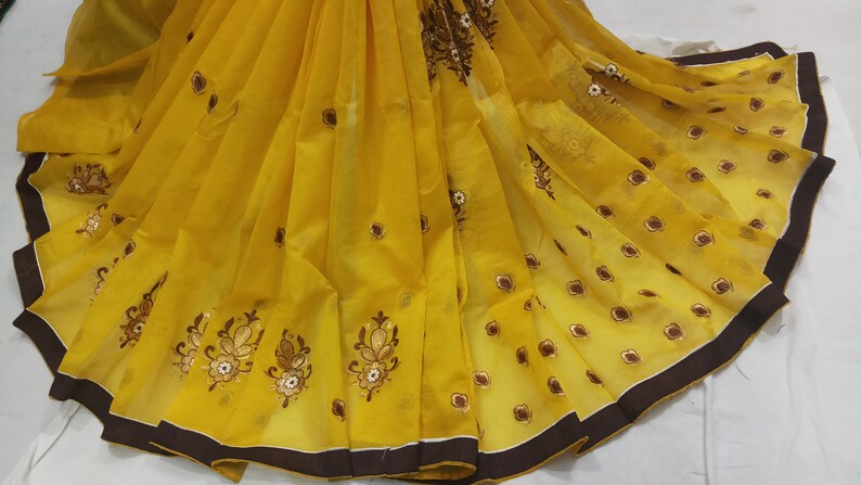 craftvila handmade designer Indian cotton sareesari curtain drape super net daily wear new look 5 yard piece for many uses