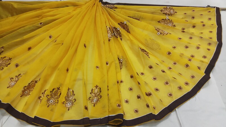craftvila handmade designer Indian cotton sareesari curtain drape super net daily wear new look 5 yard piece for many uses