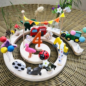 Birthday spiral spiral birthday Waldorf Montessori wooden birthday ring birthday table children's birthday Grimm's birthday ring child