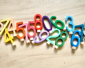 ZAHLENSTECKER bunt Zahlen Stecker Zubehör Geburtstagsring Geburtstagsspirale Geburtstagsstecker Deko Geburtstagszug Kindergeburtstag Kind