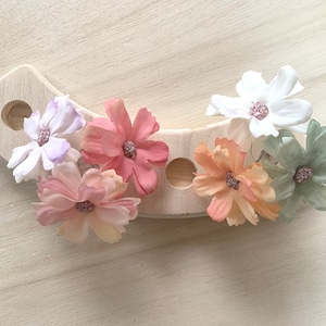 Geburtstagsstecker Blumen Deko Kindergeburtstag Kind Frühling Blumenstrauß Strauß Pastell Mint Rose Rosa Weiß Blumengruß Blüten Blüte Sommer