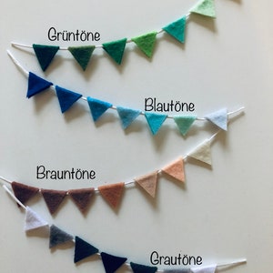 Pennant chain garland birthday cake topper birthday plug pennant birthday ring blue pink green red yellow Scandi rainbow chain celebration image 3