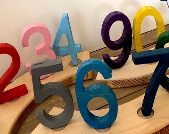 Tappi con numeri, numeri colorati, tappi/accessori, anello di compleanno, spirale di compleanno, decorazione di compleanno, treno, compleanno di bambini