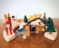 Advent plug Advent crib spiral Christmas tree star Mary Joseph fake Grimms candle Christmas Bethlehem donkey snowman Santa Claus angel