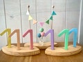 PASTEL NUMBER STICKS Spring Number Studs Grimms Birthday Ring Birthday Spiral Birthday Studs Birthday Wreath Children's Birthday