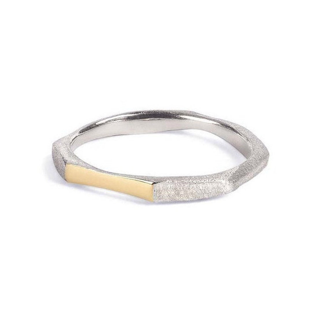 Delicate Rings Silver Dainty Thin Minimalist Delicate Ring - Sterling Silver & Gold - Etsy