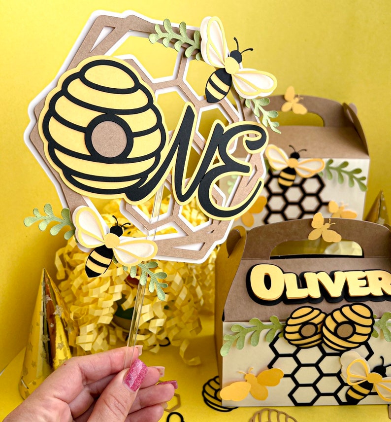 Bumble Bee Party Favor Box Baby Shower Favor 1st Bee Day Etsy