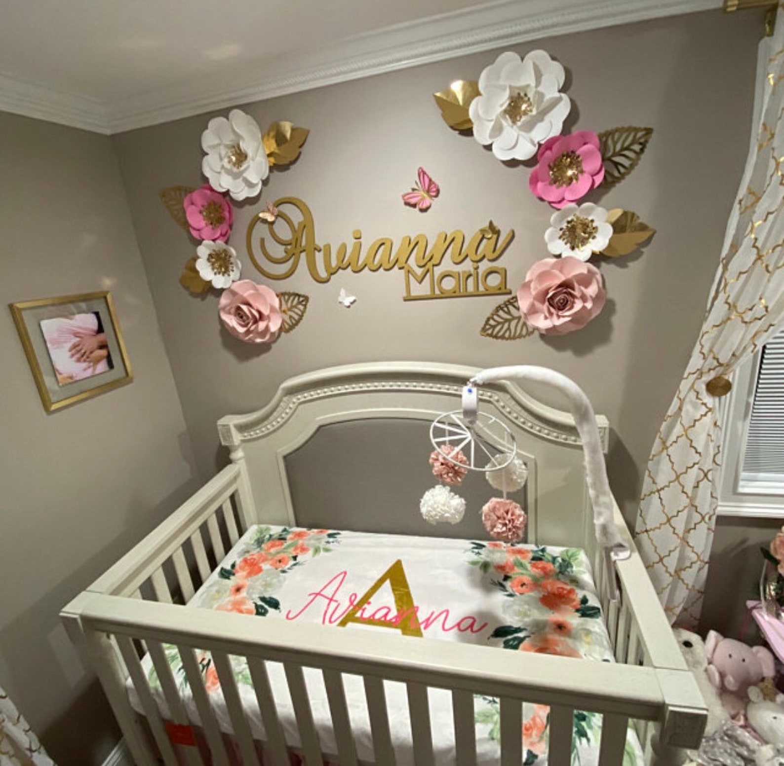 8pc baby girls nursery decor and baby shower gift girls party Etsy