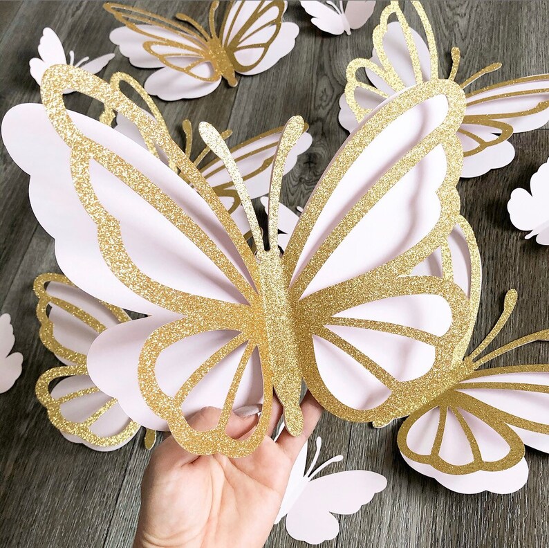 6pcs 3D Butterflies Wall Decor Baby Girl Nursery and Room Etsy