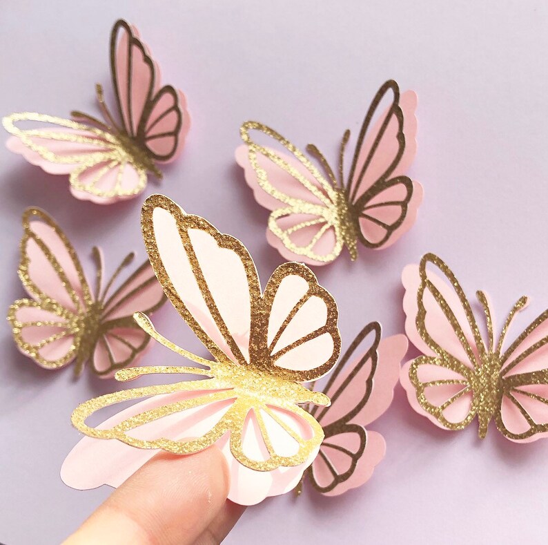6pcs 3D Butterflies Wall Decor Baby Girl Nursery and Room Etsy