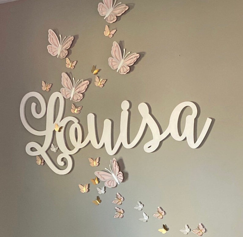 6pcs 3D Butterflies Wall Decor Baby Girl Nursery and Room Etsy