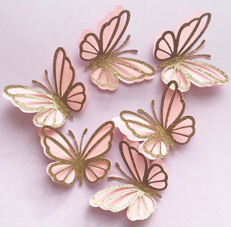 6pcs 3D Butterflies Wall Decor Baby Girl Nursery and Room Etsy