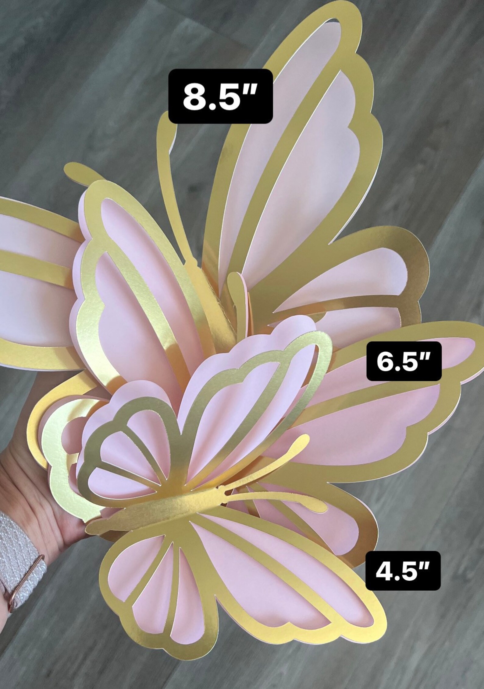 6pcs Paper Butterflies Wall Art Butterfly Room Decor Party Etsy