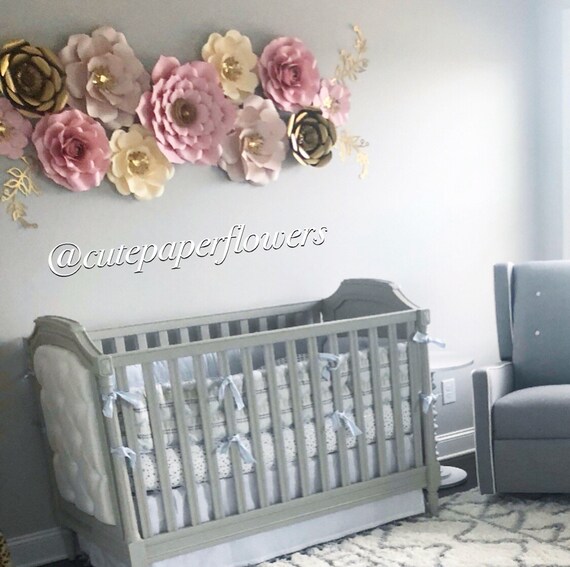 baby girl floral nursery decor