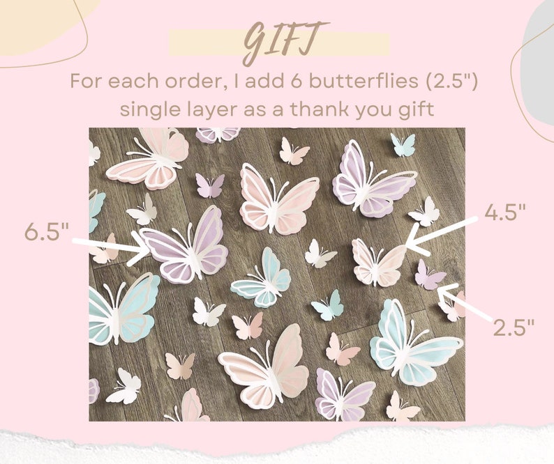 6pcs 3D Butterflies Wall Decor Baby Girl Nursery and Room Etsy