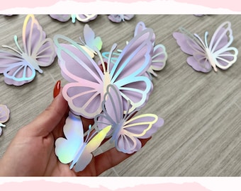 6Pcs 3D butterfly party and wall decor, balloon decor, birthday decor, baby girl nursery and wall decor,