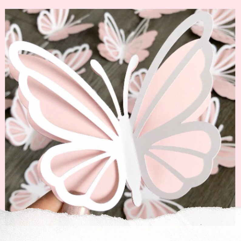 6pcs 3D Butterflies Wall Decor Baby Girl Nursery and Room Etsy