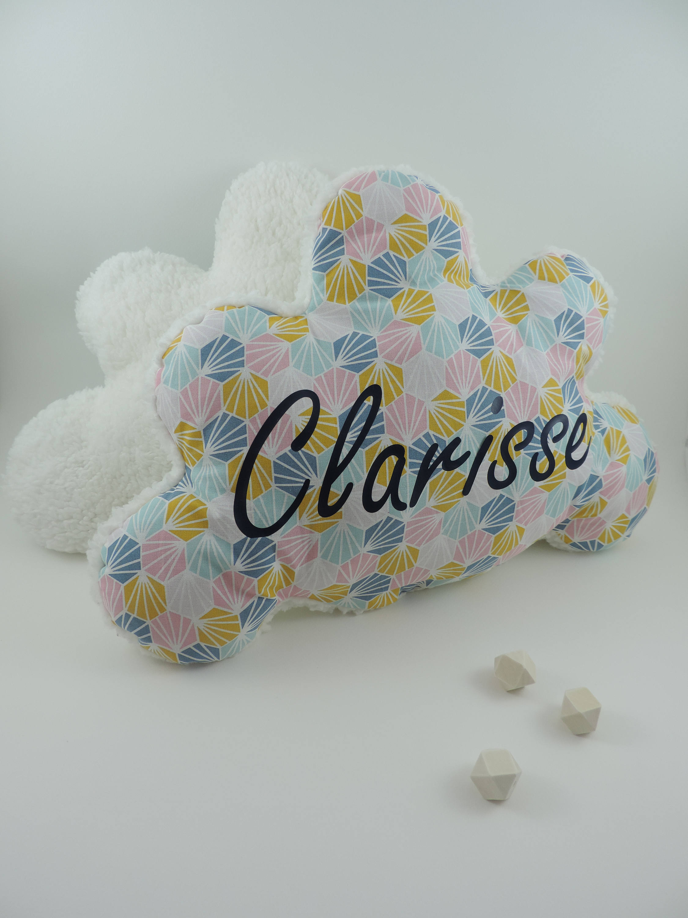 Sur Commande - Coussin Nuage à Personnaliser Cadeau de Naissance Personnalisable Décoration Chambre
