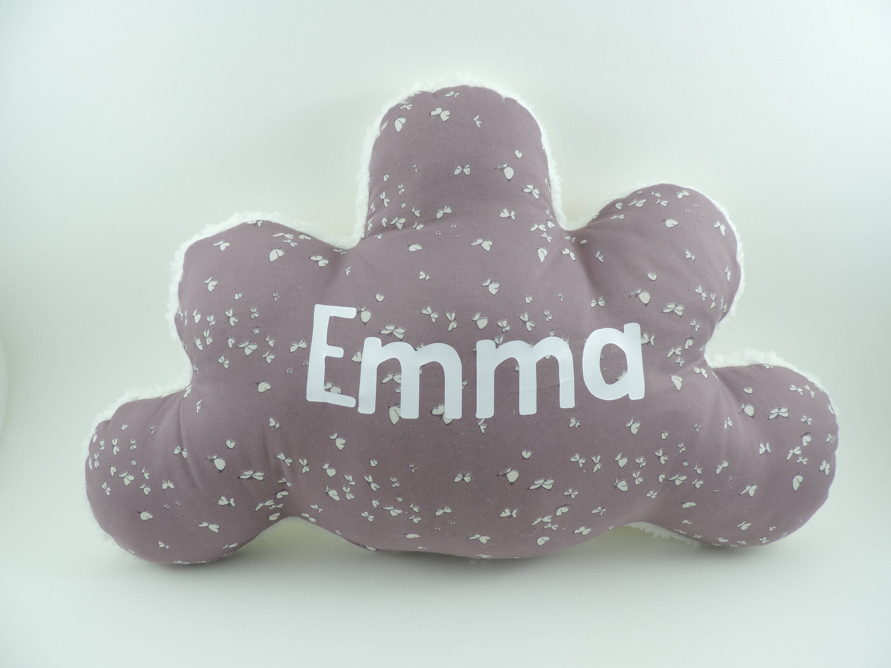 A Adopter - Coussin Nuage Personnalisé Emma Double Face Tissu et Tout Doux Disponible de Suite