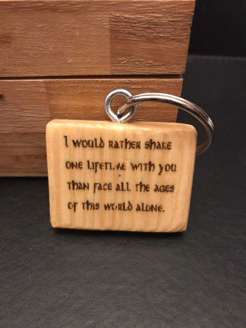 Lord of the Rings JRR Tolkein Wooden Engraved Keychain/Keyring Etsy