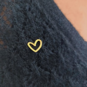 Pins gold-plated heart brooch love badge AIMEE pin by Adèle and Louise image 4