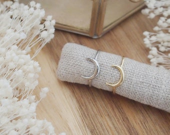 Adjustable gold or silver moon ring crescent moon spiritual jewelry Moon ring by Adèle et louise