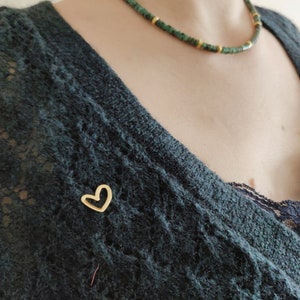 Pins gold-plated heart brooch love badge AIMEE pin by Adèle and Louise image 3