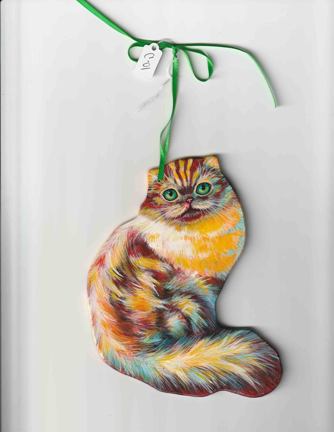 Persian Cat, Rainbow Cat, Cat Ornament, Persian Cat Ornament, Cat Lover