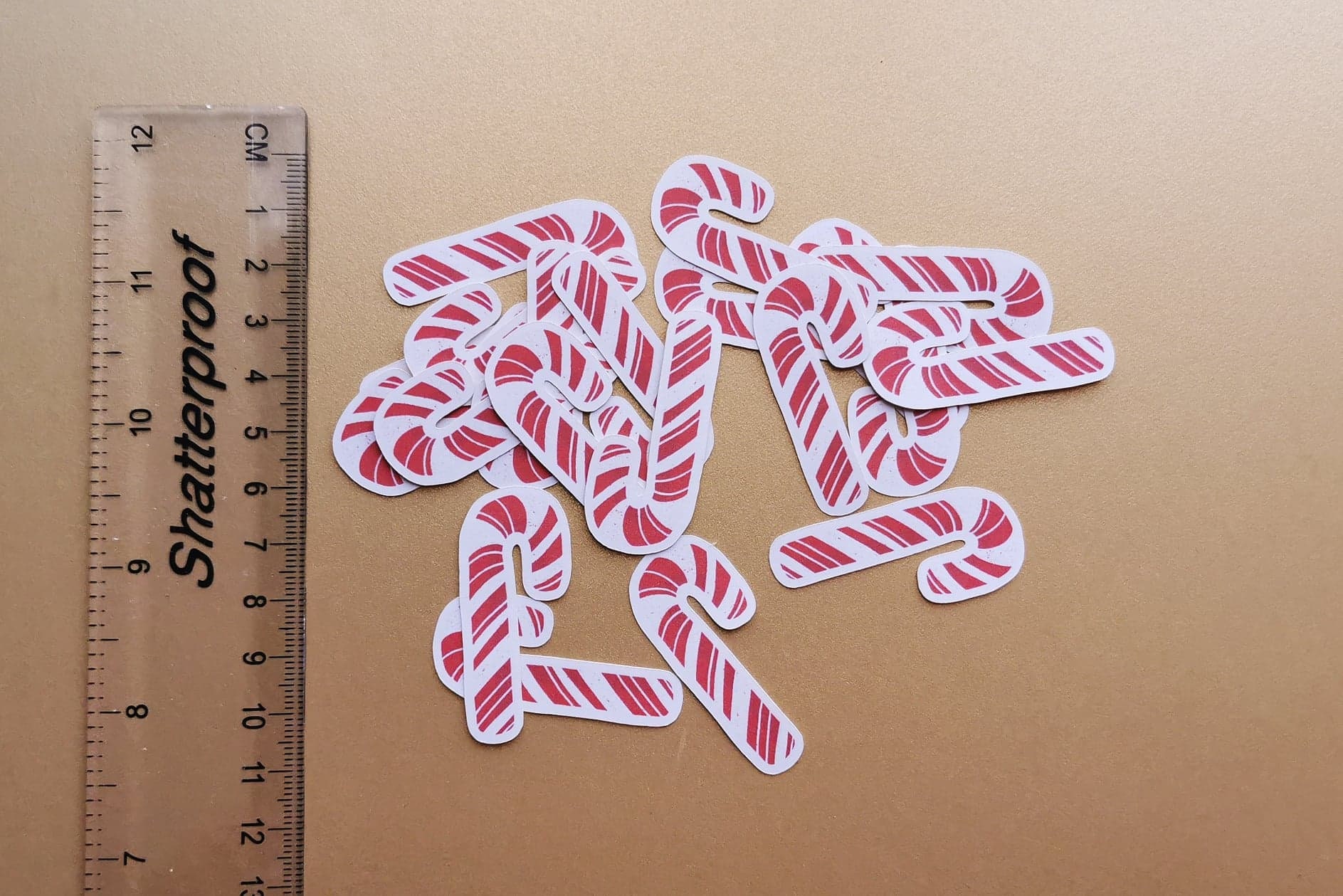 28 Pack Matte Candy Cane Sticker Set Xmas Stickers Christmas Etsy