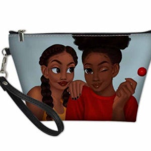 Black Girl Bestfriend Make-up bag | Black Girls Toiletries Bag | Black Girl Travel Bag| Black Girl bag