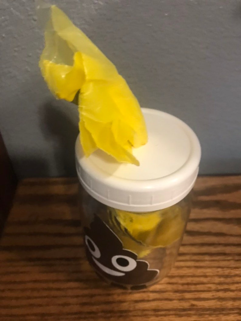 Poop Bag Holder Vinyl Sticker Vinyl Decal Poop Bag Emoji Holder Dog Poop Bags Pet Decor Mason Jar