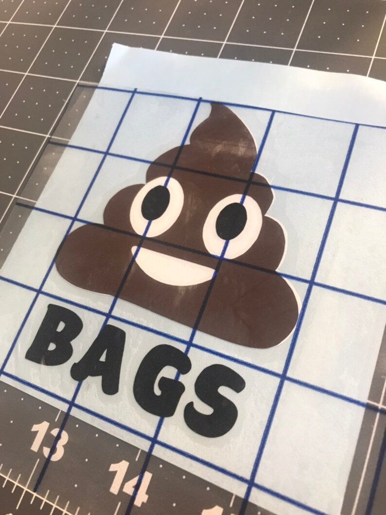 Poop Bag Holder Vinyl Sticker Vinyl Decal Poop Bag Emoji Holder Dog Poop Bags Pet Decor Mason Jar