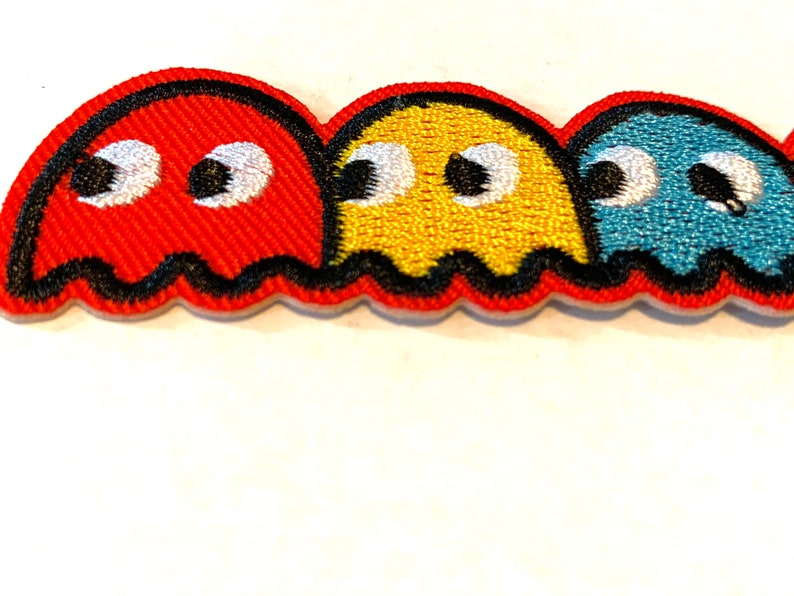 Pacman Ghosts Iron on Patch Etsy