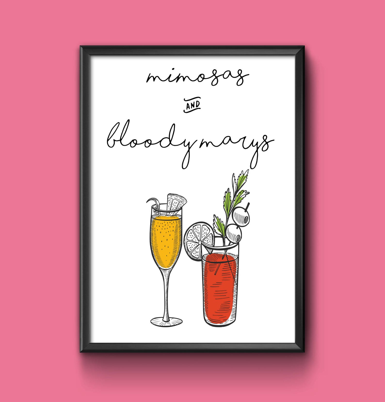 Mimosa and Bloody Mary Sign, Mimosa Sign, Bloody Mary Sign, Mimosa Bar, Bloody Mary Bar, Brunch
