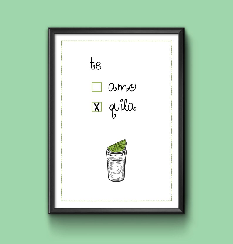 Tequila Sign Tequila Print Tequila Poster Tequila Decor Te Etsy