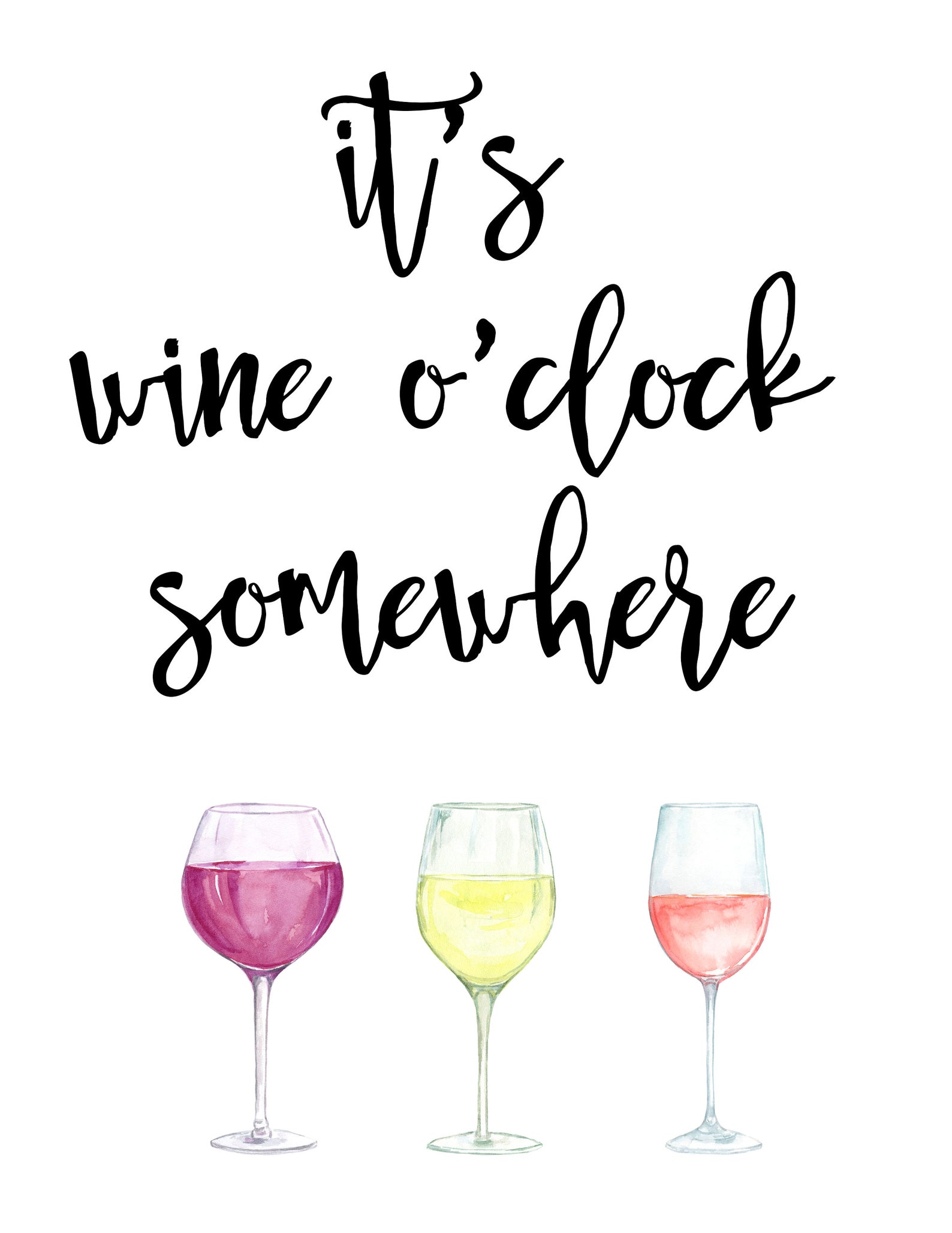 Wine Print, Wine Printable, Wine Art, Wine Decor, Wine Decor for Wall ...