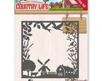 Matrice de découpe Country Life Yvonne Creations, Dies de découpe animaux, découpe animaux de la ferme, Yvonne Creations // scrapbooking